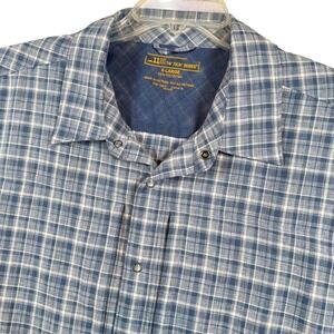 5.11 Tactical Series Men's Blue Plaid Short Sleeve Snap Button Shirt XL